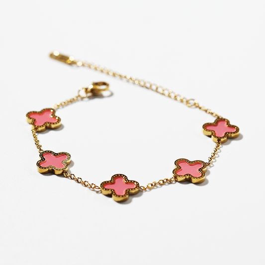 Clover Bracelet- Pink