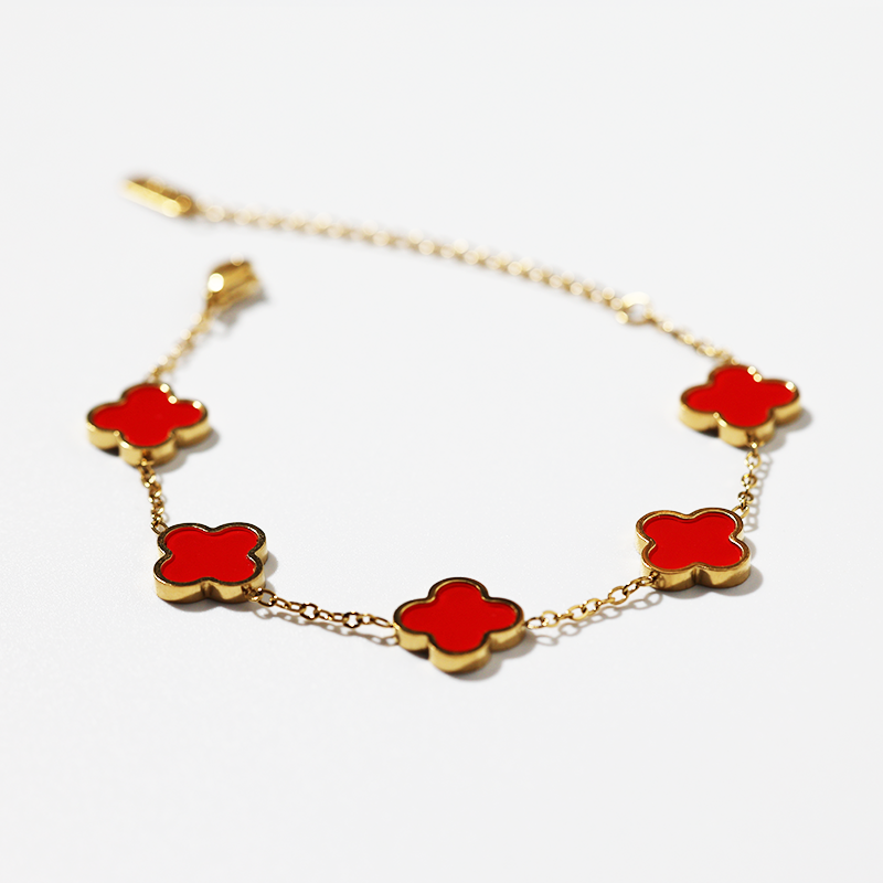 Clover Bracelet - Red