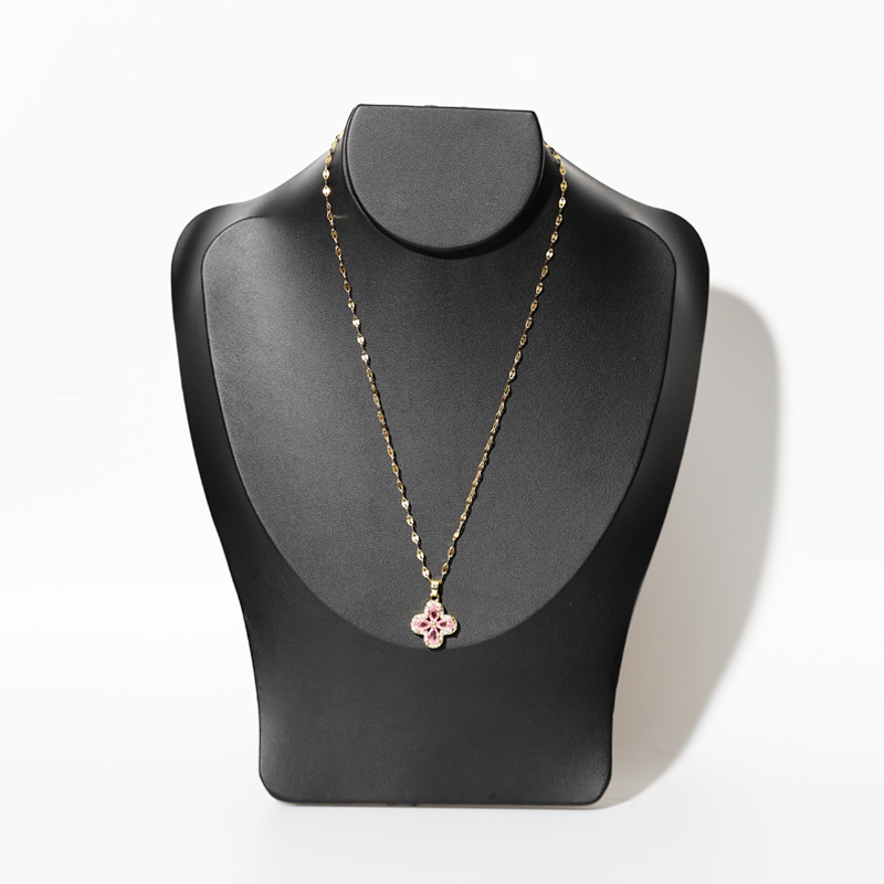 Clover Necklace - Pink