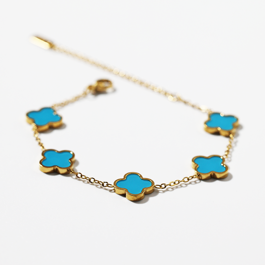 Clover Bracelet - Light Blue