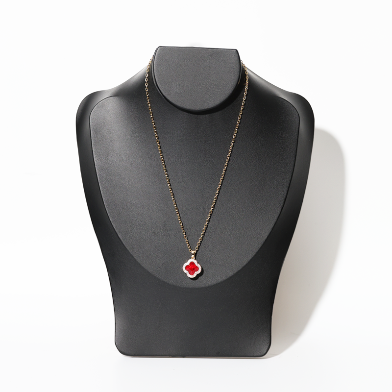 Ruby Clover Necklace