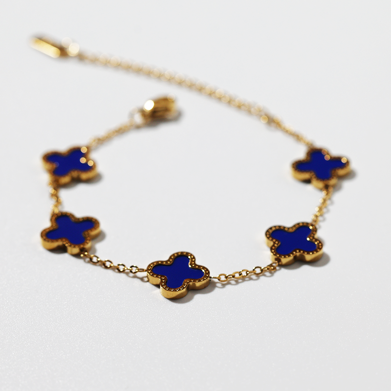 Clover Bracelet - Navy Blue